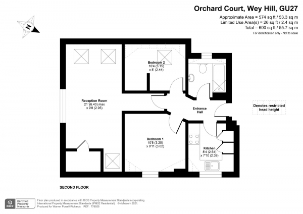 Floor Plan Image for 2 Bedroom Flat for Sale in 69A Wey Hill, Haslemere