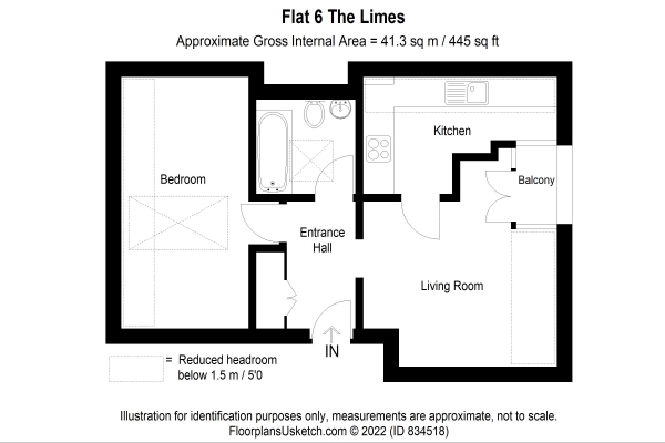 Floor Plan Image for 1 Bedroom Flat for Sale in St. Christophers Green, Haslemere