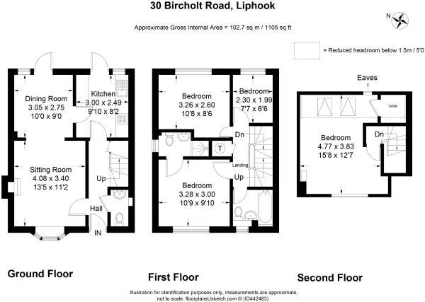 Floor Plan Image for 4 Bedroom Semi-Detached House for Sale in Bircholt Road, Liphook