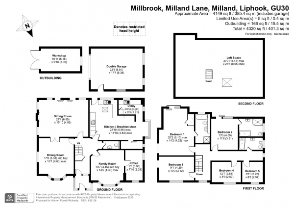 Floor Plan Image for 5 Bedroom Detached House for Sale in Milland Lane, Liphook