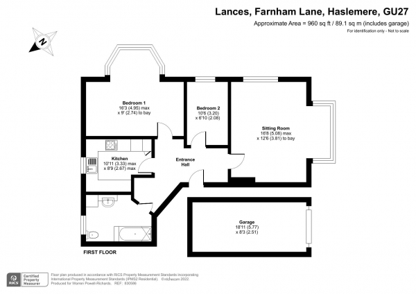 Floor Plan Image for 2 Bedroom Flat for Sale in Farnham Lane, Haslemere