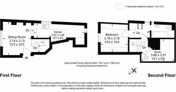 Floor Plan Image for 1 Bedroom Apartment for Sale in Petworth Road, Haslemere NO ONWARD CHAIN