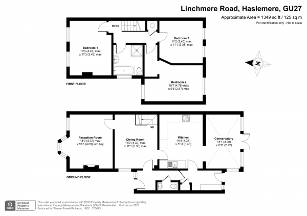 Floor Plan Image for 3 Bedroom Property for Sale in Linchmere Road, Haslemere