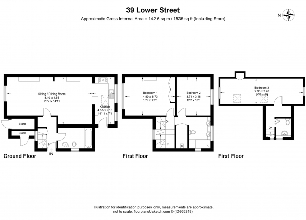 Floor Plan Image for 3 Bedroom Semi-Detached House for Sale in Lower Street, Haslemere