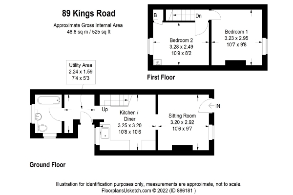 Floor Plan Image for 2 Bedroom Semi-Detached House for Sale in Kings Road, Haslemere