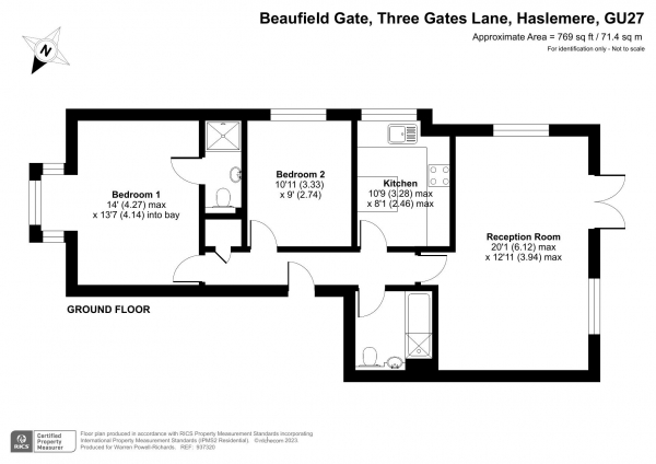 Floor Plan Image for 2 Bedroom Apartment for Sale in Three Gates Lane, Haslemere