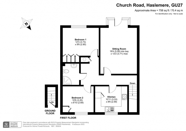 Floor Plan Image for 2 Bedroom Retirement Property for Sale in Church Road, Haslemere