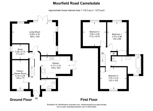 Floor Plan Image for 3 Bedroom Detached House for Sale in Camelsdale, Haslemere