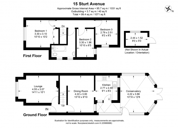 Floor Plan Image for 3 Bedroom Detached House for Sale in Sturt Avenue, Haslemere