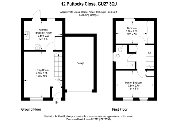 Floor Plan Image for 2 Bedroom Semi-Detached House for Sale in Puttocks Close, Haslemere