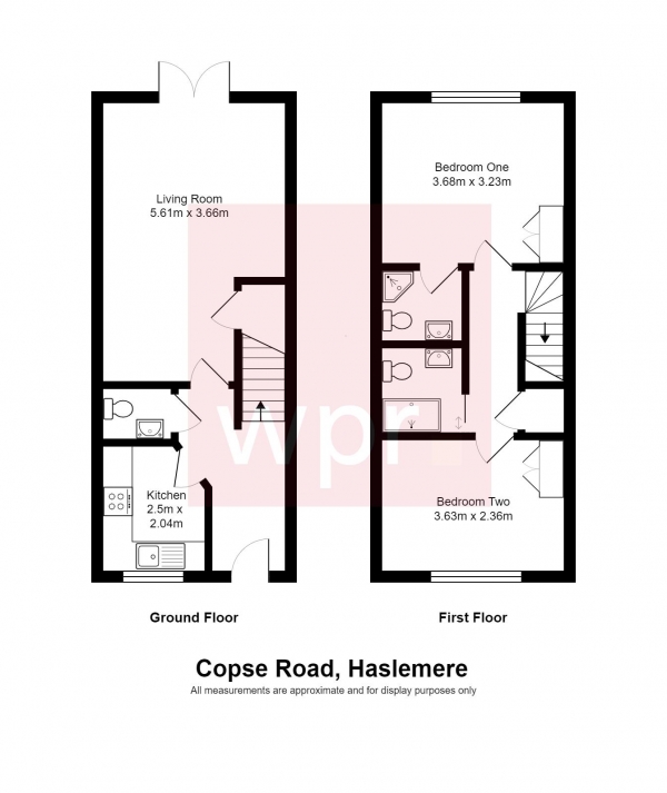 Floor Plan Image for 2 Bedroom Terraced House for Sale in Copse Road, Haslemere No Onward Chain