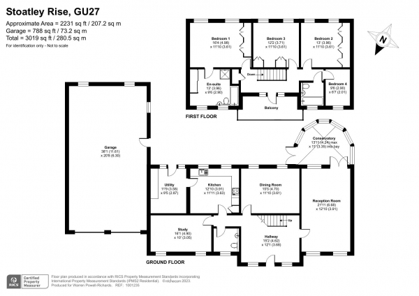 Floor Plan Image for 4 Bedroom Detached House for Sale in Stoatley Rise, Haslemere