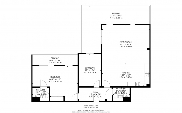 Floor Plan Image for 2 Bedroom Retirement Property for Sale in Wispers Lane, Haslemere