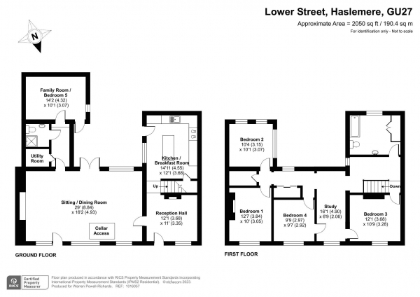 Floor Plan Image for 4 Bedroom Property for Sale in Lower Street, Haslemere Town Centre location - No Onward Chain