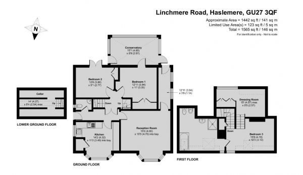 Floor Plan for 3 Bedroom Detached House for Sale in Linchmere Road, Haslemere, GU27, 3QF - Guide Price &pound710,000