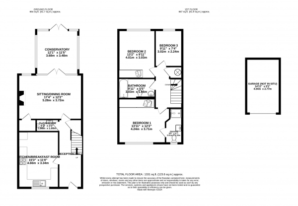 Floor Plan Image for 3 Bedroom Terraced House for Sale in Church Road, Haslemere SUPER LOCATION FOR HASLEMERE & AMENITIES NO ONWARD CHAIN