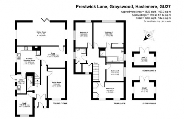 Floor Plan Image for 4 Bedroom Detached House for Sale in Prestwick Lane, Grayswood, Haslemere