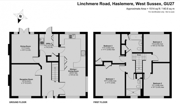 Floor Plan Image for 4 Bedroom Property for Sale in Linchmere Road, Haslemere