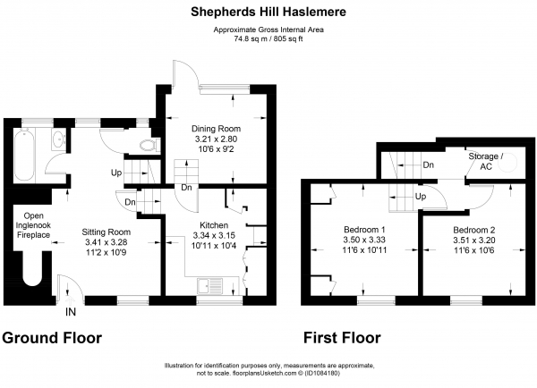 Floor Plan Image for 2 Bedroom Terraced House for Sale in Shepherds Hill, Haslemere