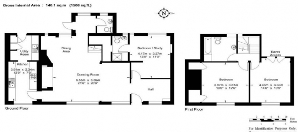 Floor Plan Image for 3 Bedroom Property for Sale in Northchapel, West Sussex