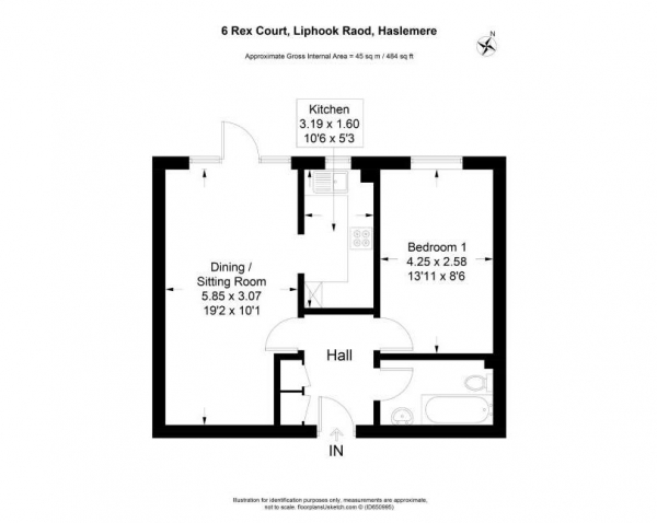 Floor Plan Image for 1 Bedroom Apartment for Sale in Rex Court, Liphook Road , Haslemere