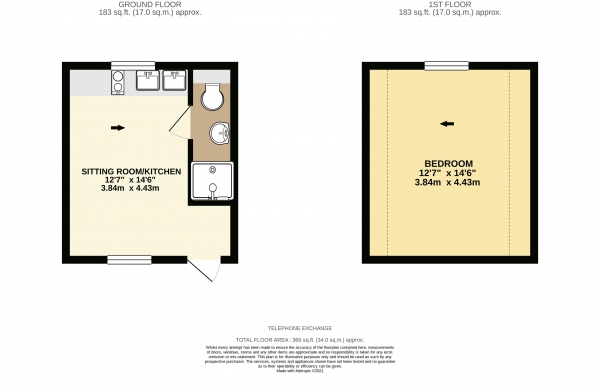 Floor Plan for 1 Bedroom Detached House for Sale in Midhurst Road, Haslemere, Fernhurst, GU27, 3HA -  &pound225,000