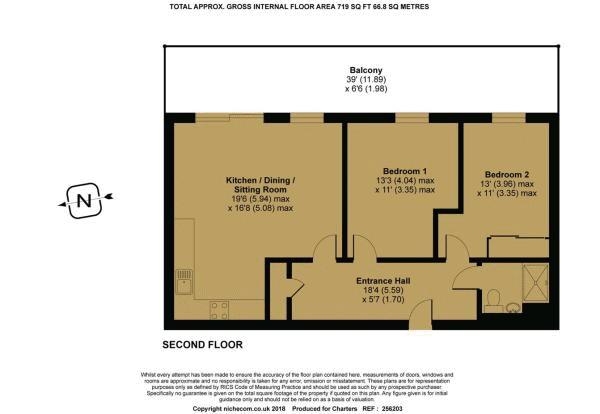 Floor Plan Image for 2 Bedroom Retirement Property for Sale in Wispers Park, Haslemere