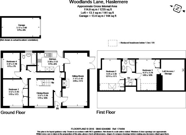 Floor Plan Image for 4 Bedroom Chalet for Sale in Woodlands Lane, Haslemere