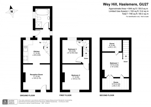 Floor Plan Image for 3 Bedroom End of Terrace House for Sale in Wey Hill, Haslemere