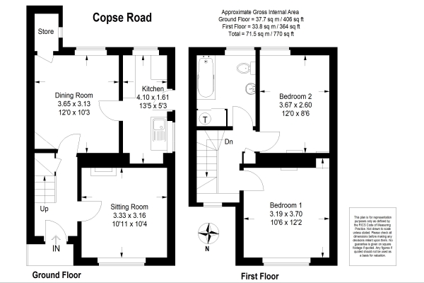 Floor Plan Image for 2 Bedroom Detached House for Sale in Copse Road, Haslemere