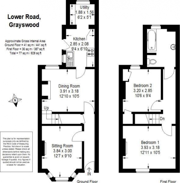 Floor Plan Image for 2 Bedroom Semi-detached Villa for Sale in Lower Road, Haslemere