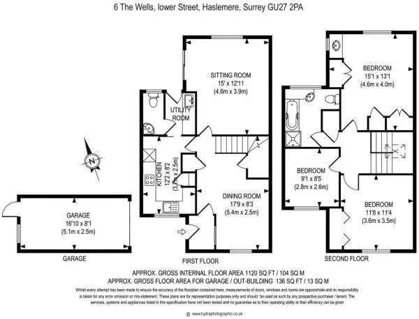 Floor Plan Image for 3 Bedroom Semi-Detached House for Sale in Lower Street, Haslemere CENTRALLY LOCATED AND WELL PRESENTED.