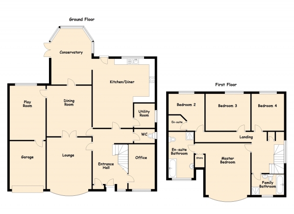 Floor Plan Image for 4 Bedroom Detached House for Sale in Eastfield Road, Peterborough, PE1 4RD