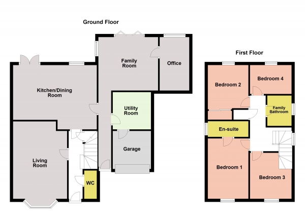 Floor Plan Image for 4 Bedroom Detached House for Sale in Redwing Close, Stanground, PE2 8SS