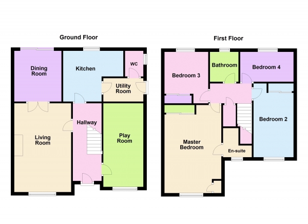 Floor Plan Image for 4 Bedroom Detached House for Sale in Houghton Avenue, Park Farm, PE2 8UR