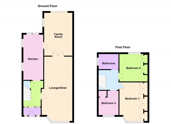 Floor Plan Image for 3 Bedroom Property for Sale in Franklyn Crescent, Peterborough