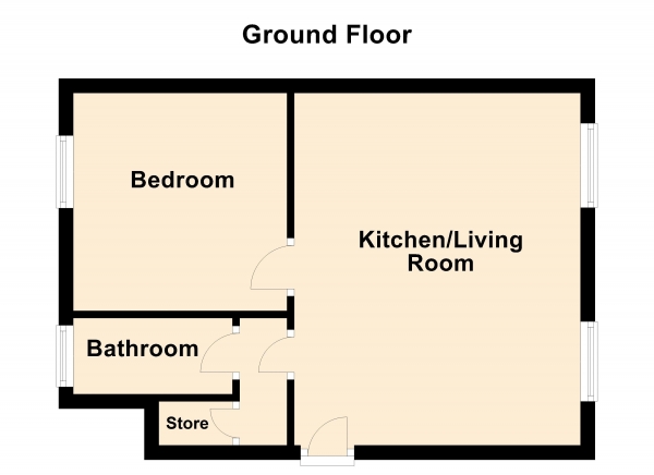 Floor Plan Image for 1 Bedroom Apartment for Sale in St. Martins Street, Peterborough