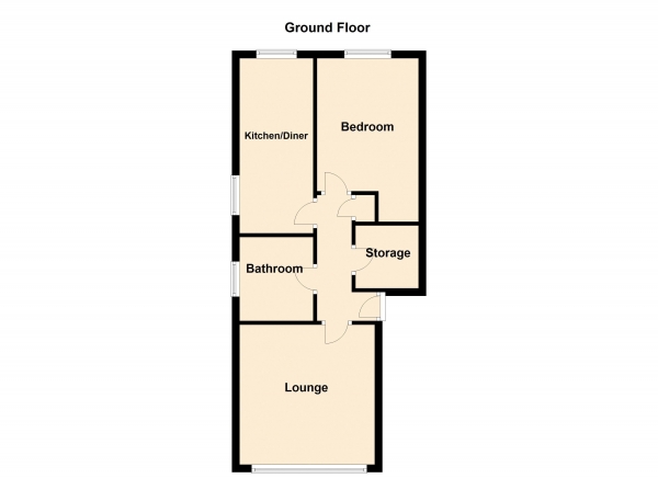 Floor Plan Image for 1 Bedroom Apartment for Sale in Appleyard, Stanground, PE2 8JH