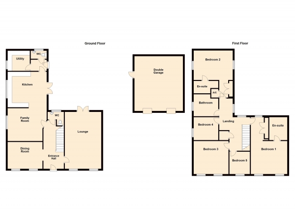 Floor Plan Image for 5 Bedroom Detached House for Sale in Woburn Drive, Thorney, PE6 0SN