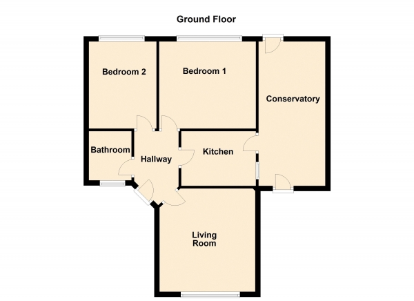 Floor Plan Image for 2 Bedroom Semi-Detached Bungalow for Sale in The Grove, Market Deeping PE6