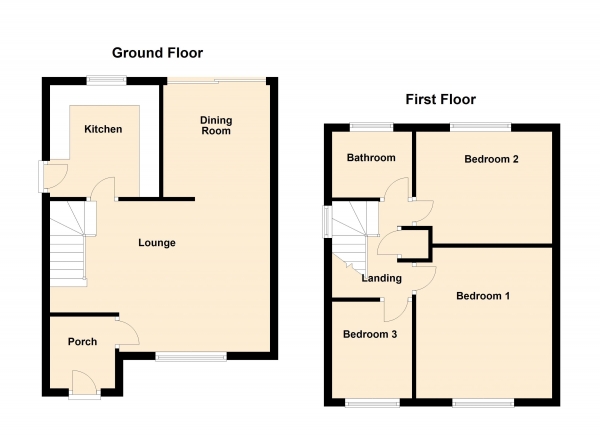 Floor Plan Image for 3 Bedroom Semi-Detached House for Sale in Meynell Walk, Netherton, PE3 9RR