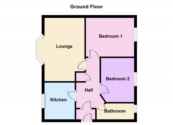 Floor Plan Image for 2 Bedroom Apartment for Sale in St Edmunds Walk, Peterborough