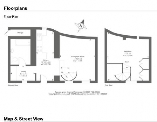 Floor Plan Image for 1 Bedroom Cottage to Rent in The Firs, Headington, OX3 0BT