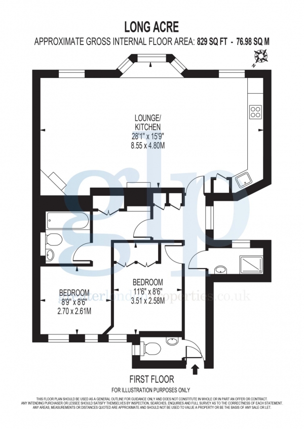 Floor Plan Image for 2 Bedroom Flat to Rent in Long Acre, Covent Garden, WC2