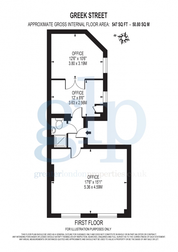 Floor Plan Image for Office to Rent in Greek Street, Soho, W1D