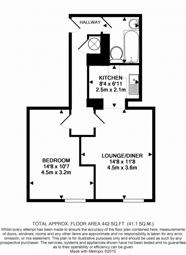 Floor Plan Image for 1 Bedroom Apartment to Rent in 11-21 Turner Street, Northern Quarter