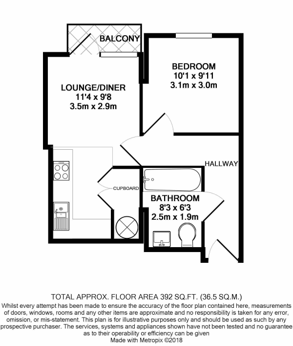 Floor Plan Image for 1 Bedroom Apartment to Rent in 39 Potato Wharf, Castlefield