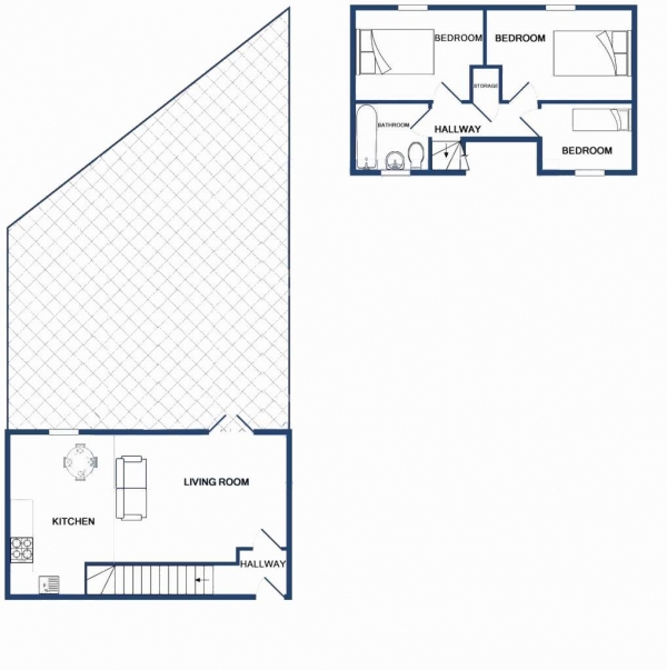 Floor Plan Image for 3 Bedroom Town House to Rent in Peregrine Street, Hulme