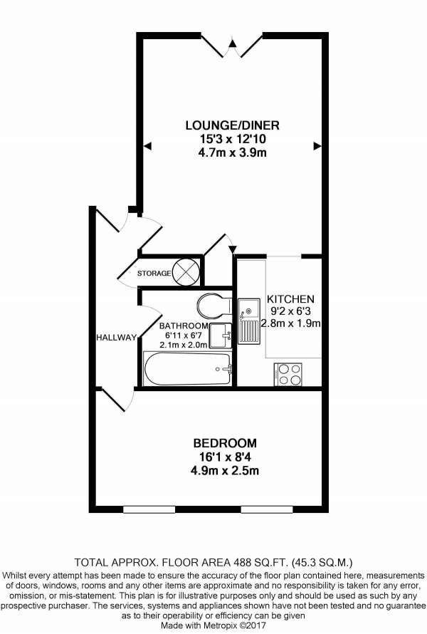 Floor Plan Image for 1 Bedroom Apartment for Sale in Porchfield Square, St John`s Gardens, Deansgate