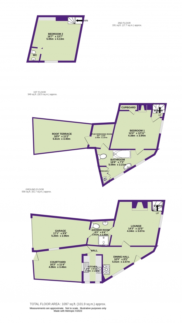 Floor Plan Image for 2 Bedroom End of Terrace House for Sale in King Street, Colyton, Devon